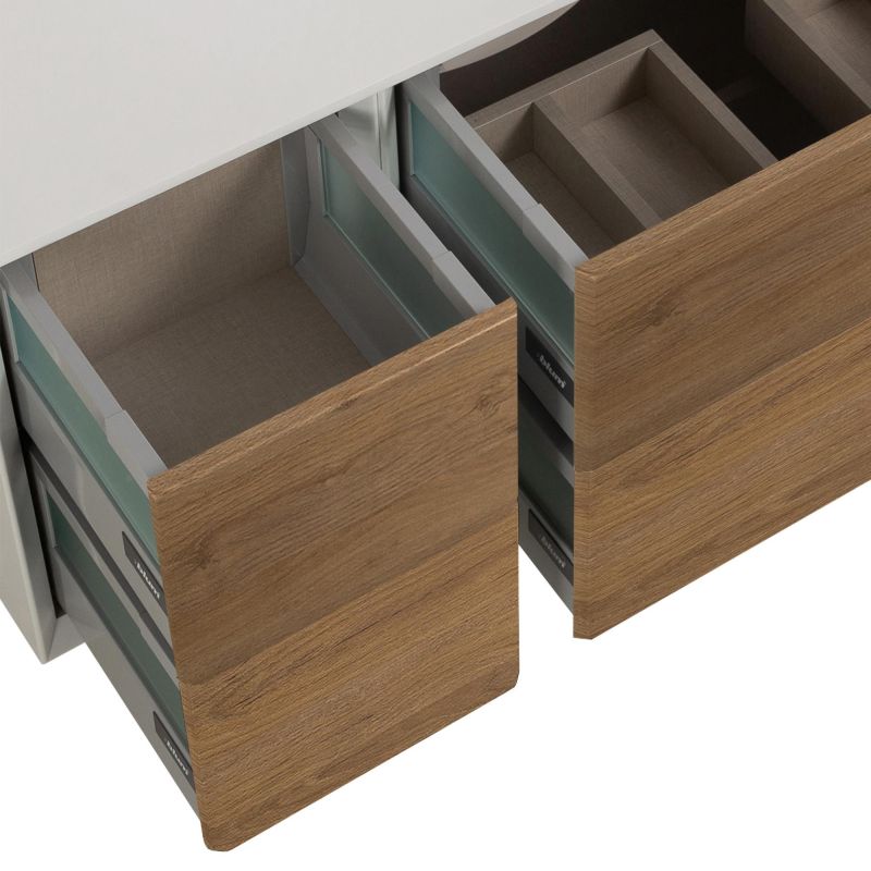 Шкафчик подвесной совместимый с базой под раковину CEZARES BELLAGIO 54719 Коричневый