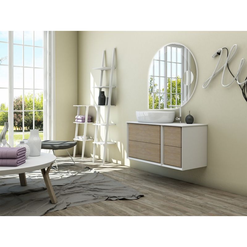 Шкафчик подвесной совместимый с базой под раковину CEZARES BELLAGIO 54719 Коричневый