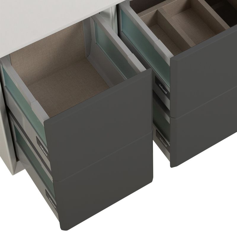 Шкафчик подвесной совместимый с базой под раковину CEZARES BELLAGIO 55302 Серый