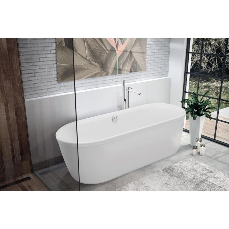 Акриловая ванна CEZARES METAURO-Central-180-80-40-W-MATT