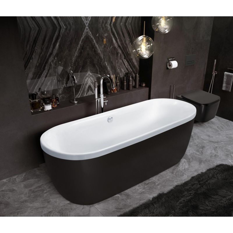 Акриловая ванна CEZARES METAURO-Central-180-80-40-W-MATT