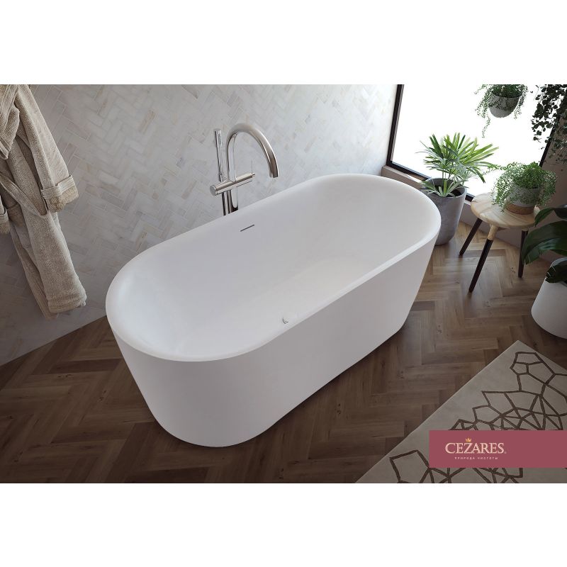 Акриловая ванна CEZARES METAURO-INT-Central-180-80-60-W-MATT