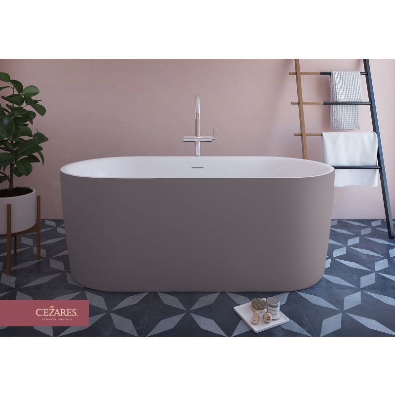 Акриловая ванна CEZARES METAURO-INT-Central-180-80-60-G-W-MATT