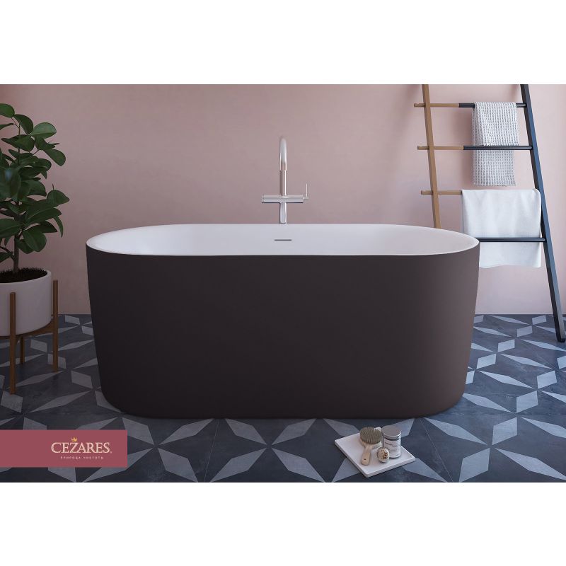 Акриловая ванна CEZARES METAURO-INT-Central-180-80-60-B-W-MATT