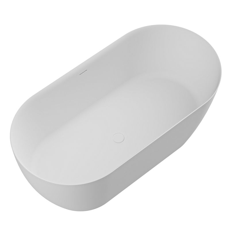 Ванна из искусственного камня Solid Surface 1500x750x575, CEZARES CZR-RELAX-150-75-57-SSB