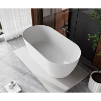 Ванна из искусственного камня Solid Surface 1500x750x575, CEZARES CZR-RELAX-150-75-57-SSB
