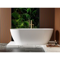 Ванна из искусственного камня Solid Surface 1500x750x575, CEZARES CZR-RELAX-150-75-57-SSB