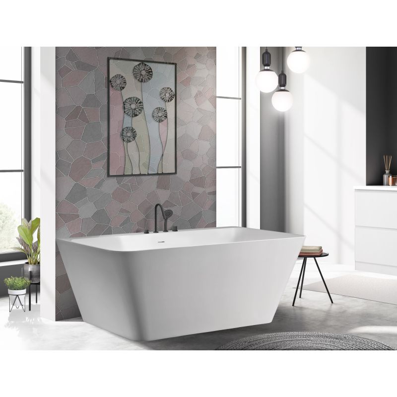 Ванна из искусственного камня Solid Surface 1700x800x600, CEZARES CZR-LINER-170-80-60-SSB