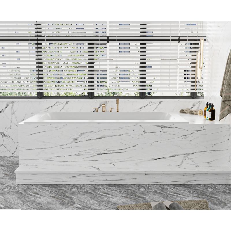 Ванна из искусственного камня Solid Surface 1703x797x570, CEZARES CZR-SLIDER-170-80-57-SSB