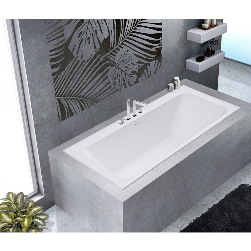 Ванна из искусственного камня Solid Surface 1703x797x570, CEZARES CZR-SLIDER-170-80-57-SSB