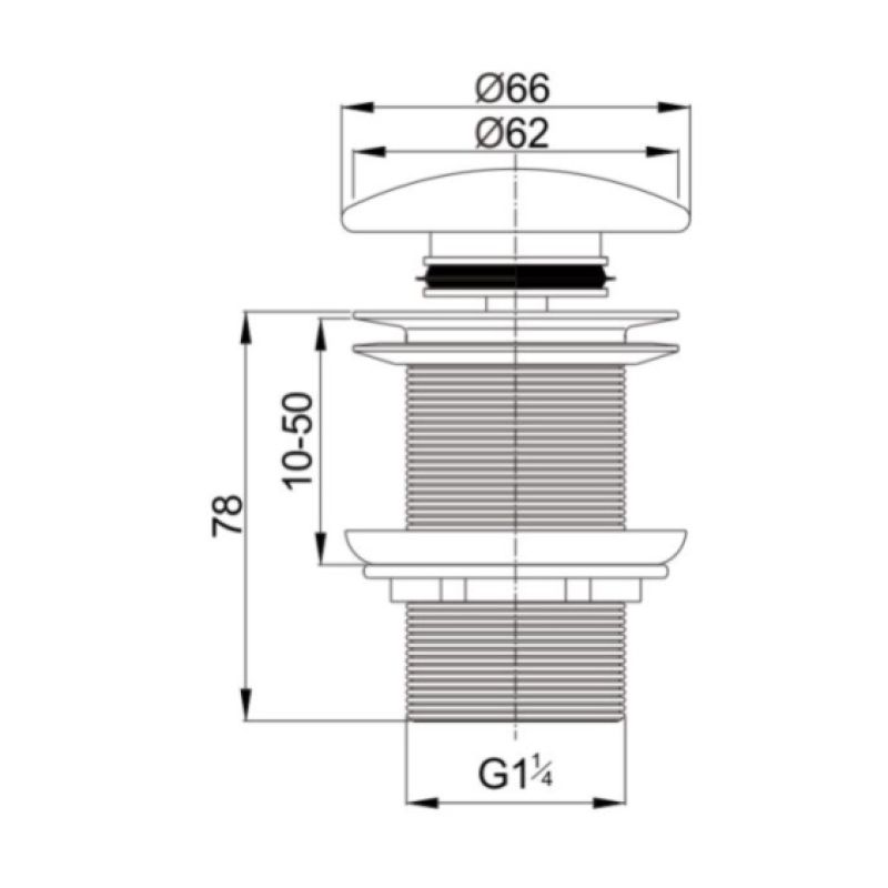 Донный клапан без перелива Cezares CZR-SC-01