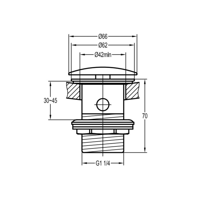 Донный клапан Cezares ECO-SAT-BORO