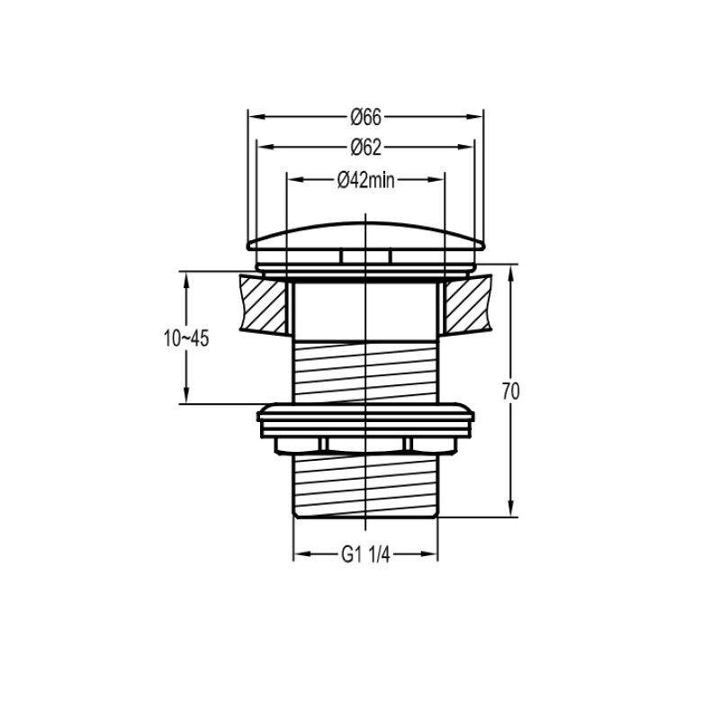 Донный клапан Cezares ECO-SC-BORO