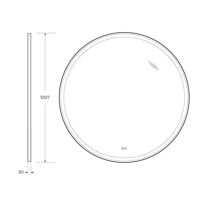 Зеркало Cezares CZR-SPC-CADRO-1000-LED-TCH-WARM