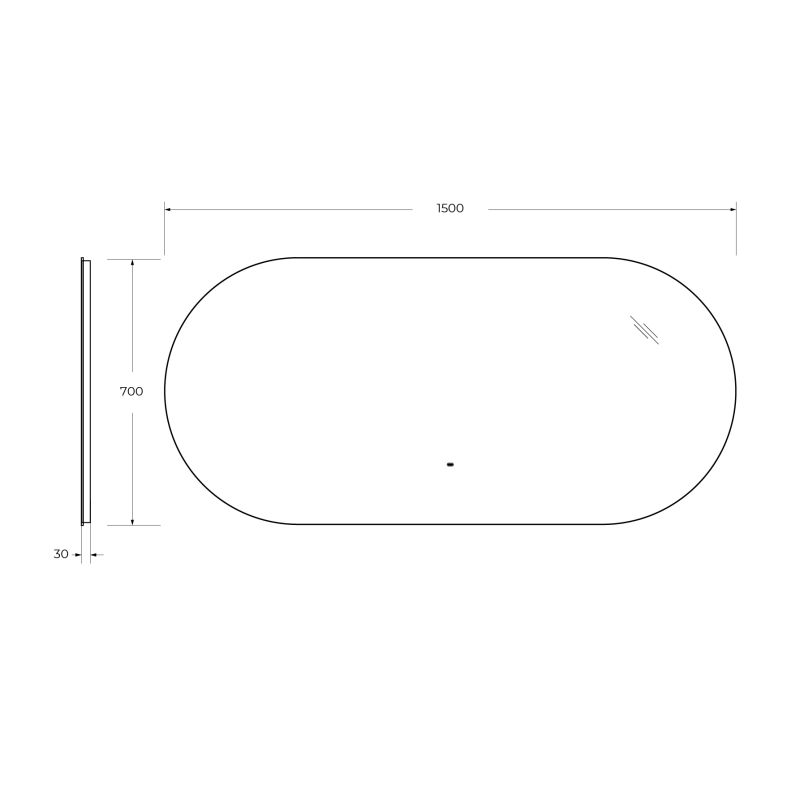 Зеркало Cezares CZR-SPC-VAGUE-1500-700-MOV