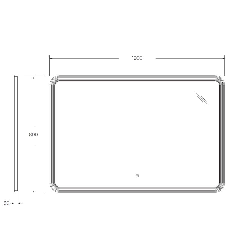 Зеркало Cezares CZR-SPC-DUET-1200-800-LED-TCH