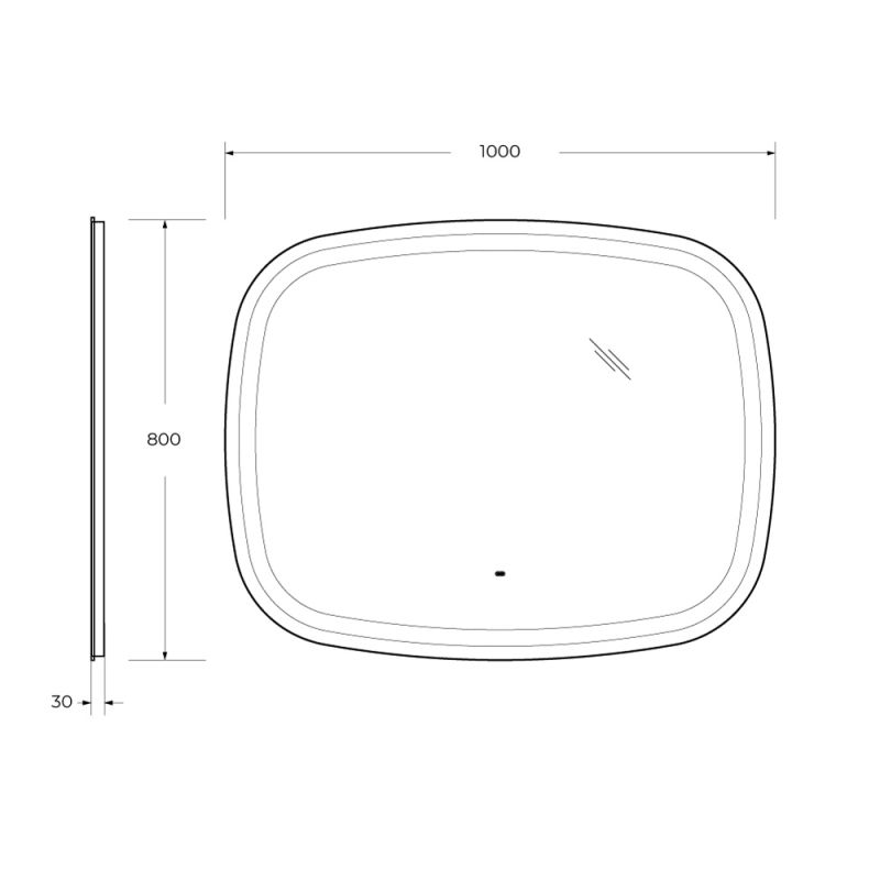 Зеркало Cezares CZR-SPC-MOLVENO-1000-800-MOV