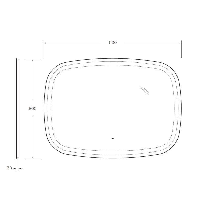 Зеркало Cezares CZR-SPC-MOLVENO-1100-800-MOV