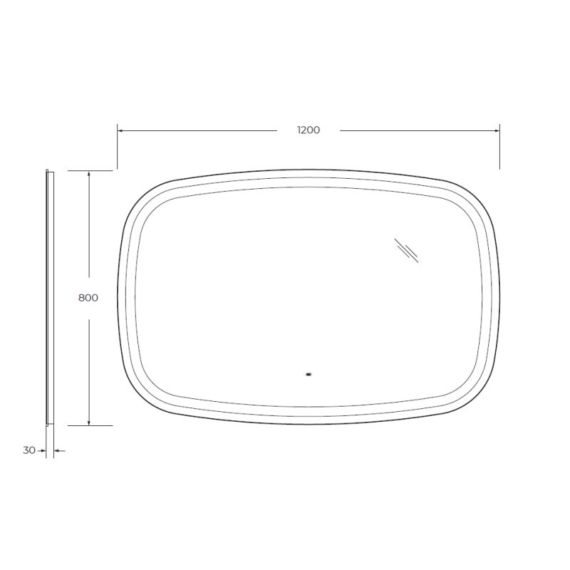 Зеркало Cezares CZR-SPC-MOLVENO-1200-800-MOV
