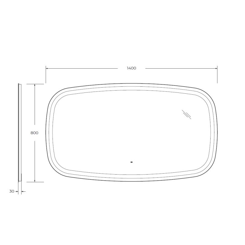 Зеркало Cezares CZR-SPC-MOLVENO-1400-800-MOV