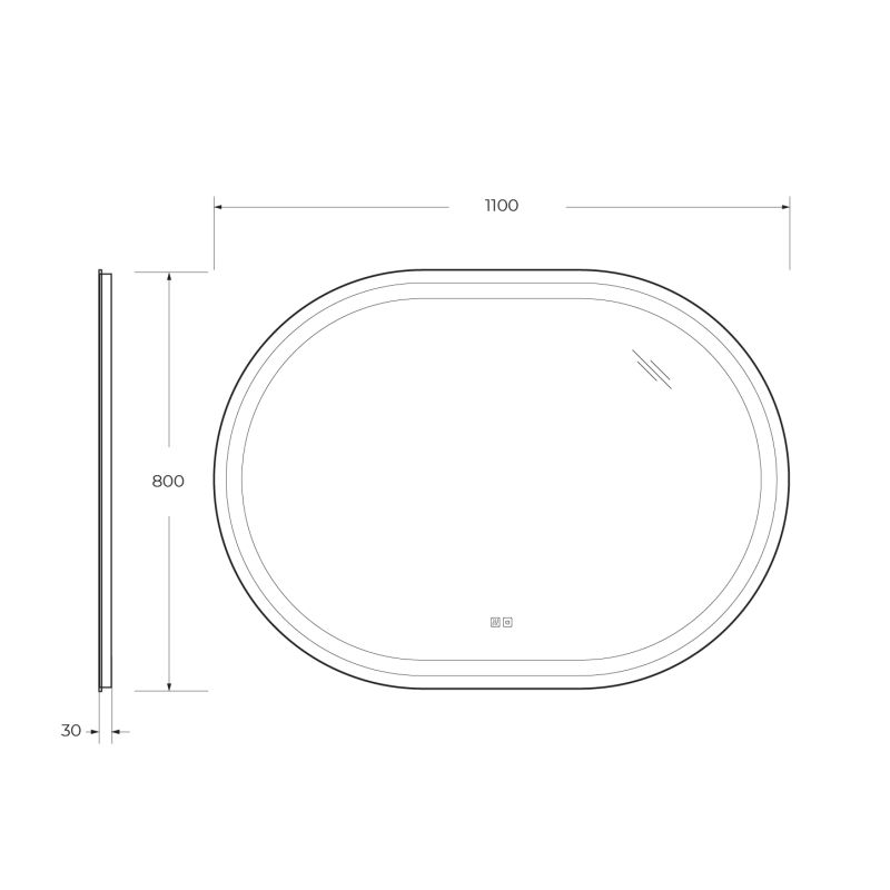 Зеркало Cezares CZR-SPC-GIUBILEO-1100-800-TCH-WARM