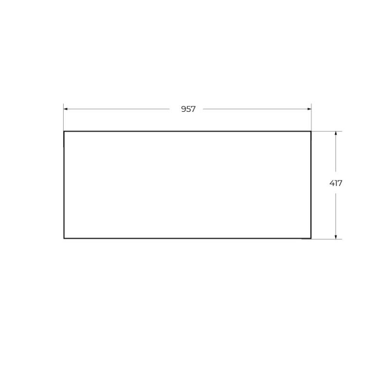 Вставка в дно металлического каркаса под раковину CEZARES CADRO-100-MENS-Черный