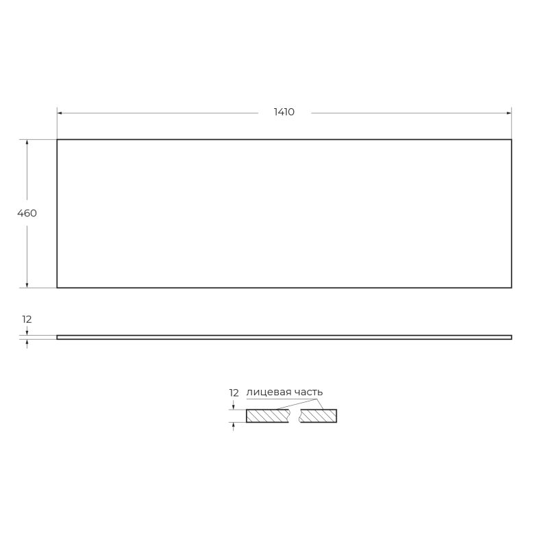 Столешница из искусственного мрамора CEZARES BELLAGIO 50187 Bianco