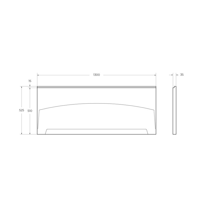 Передняя панель для акриловой ванны с комплектом крепежа для установки на каркасе ECO-130-F-SCR-W37