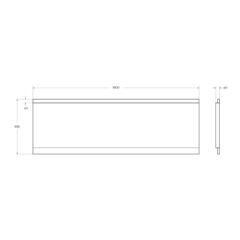 Передняя панель для акриловой ванны с комплектом крепежа для установки на каркасе EM-180-F-SCR-W37