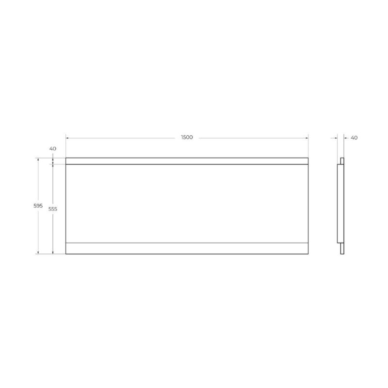 Передняя панель для акриловой ванны с комплектом крепежа для установки на каркасе EMP-150-F-SCR-W37