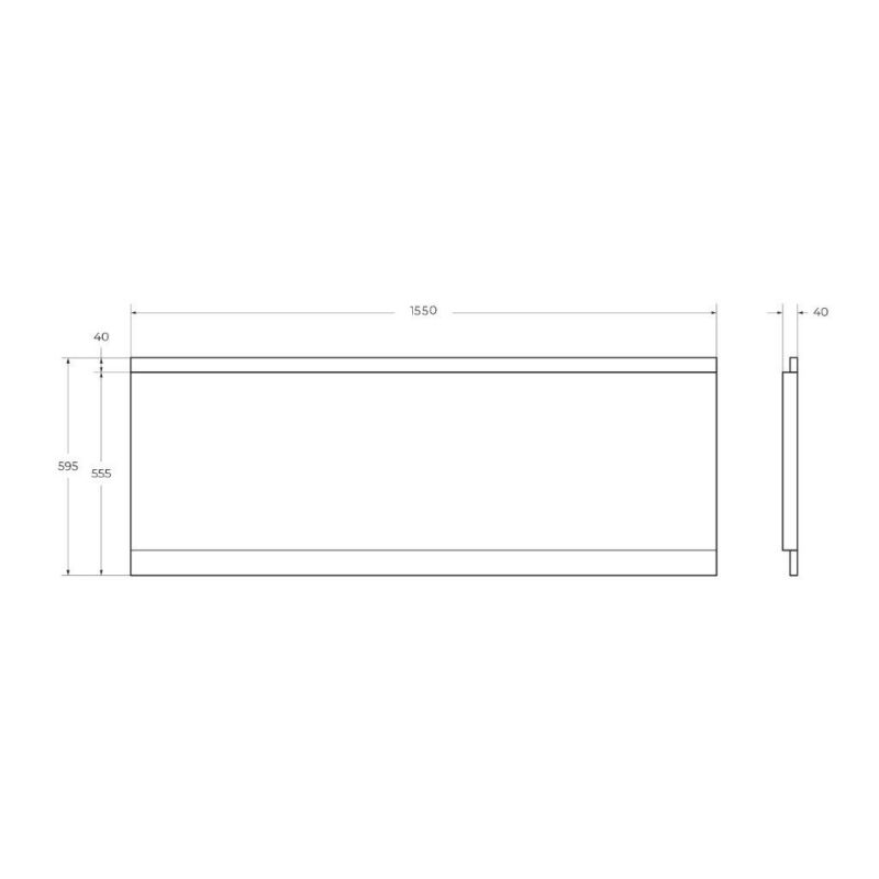 Передняя панель для акриловой ванны CEZARES ECO-155-SCR-W37