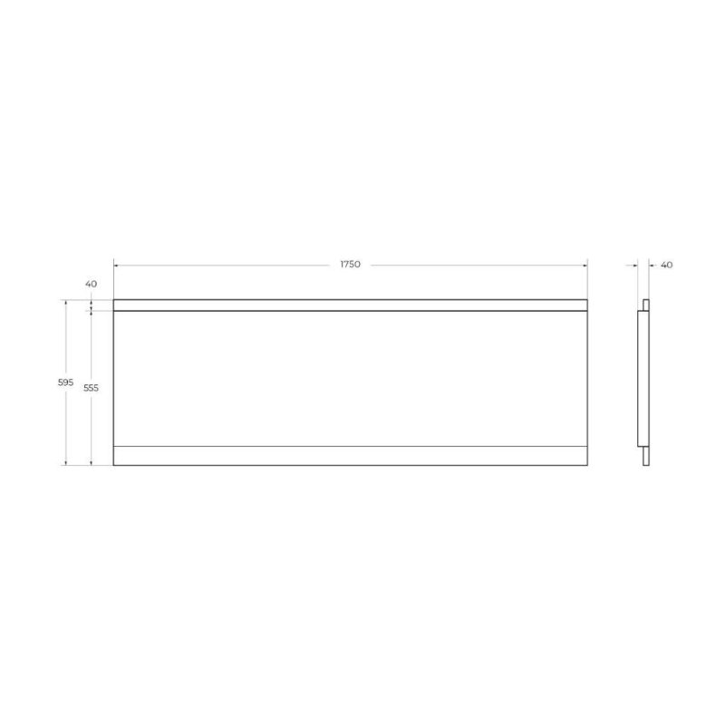 Передняя панель для акриловой ванны CEZARES ECO-175-SCR-W37