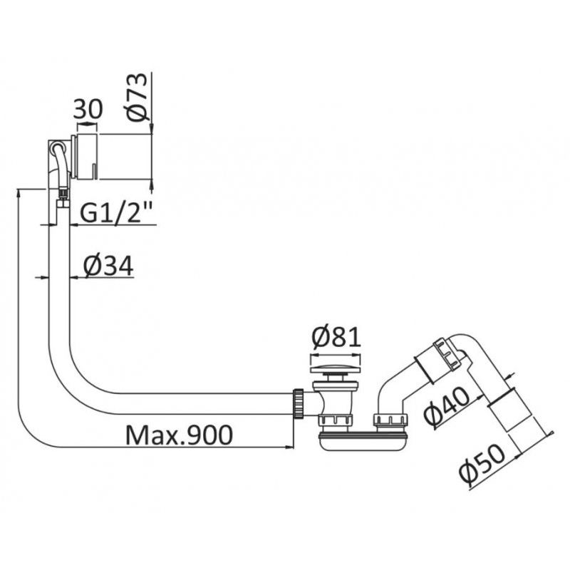 Слив-перелив Cezares CZR-B-STW-02