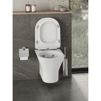 Инсталляция Orange CI01-100W+APB288, с подвесным безободковым унитазом, сиденье микролифт, клавиша смыва белая