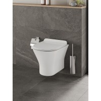 Инсталляция Orange CI01-100W+APB288, с подвесным безободковым унитазом, сиденье микролифт, клавиша смыва белая