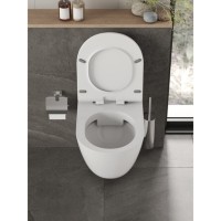 Инсталляция Orange CI07-100W+APB288, с подвесным безободковым унитазом, сиденье микролифт, клавиша смыва белая