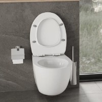 Инсталляция Orange CI07-150W+APB100, с подвесным безободковым унитазом, сиденье микролифт, клавиша смыва хром глянцевая