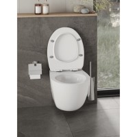 Инсталляция Orange CI07-150W+APB188, с подвесным безободковым унитазом, сиденье микролифт, клавиша смыва белая
