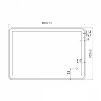 Зеркало Iddis Cloud CLO1000i98 100 см с подсветкой и с сенсорным включением