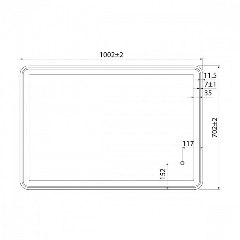Зеркало Iddis Cloud CLO1000i98 100 см с подсветкой и с сенсорным включением