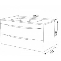 Тумба с раковиной Iddis Cloud CLO10W1i95K 100 см подвесная