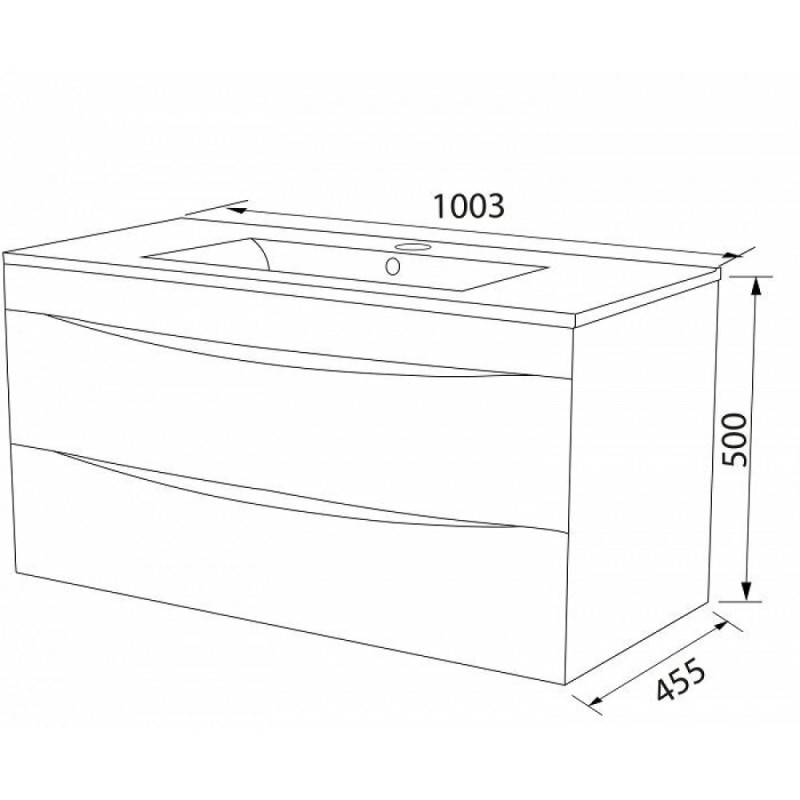 Тумба с раковиной Iddis Cloud CLO10W1i95K 100 см подвесная
