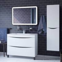 Тумба под раковину Iddis Cloud 100 см напольная, 2 ящика, белый, CLO10WFi95