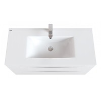 Тумба с раковиной Iddis Cloud 100 см подвесная, 2 ящика, белый, CLO10WFi95K