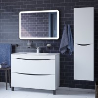 Тумба с раковиной Iddis Cloud 100 см подвесная, 2 ящика, белый, CLO10WFi95K