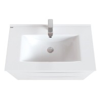 Тумба с раковиной Iddis Cloud 80 см подвесная, 2 ящика, белый, CLO80WFi95K