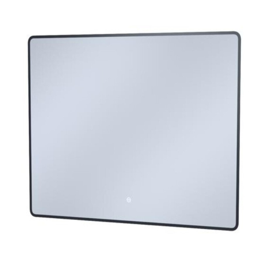 Зеркало Iddis Cloud CLX1000i98, 100 см, с подсветкой, сенсорным выключателем, черная окантовка