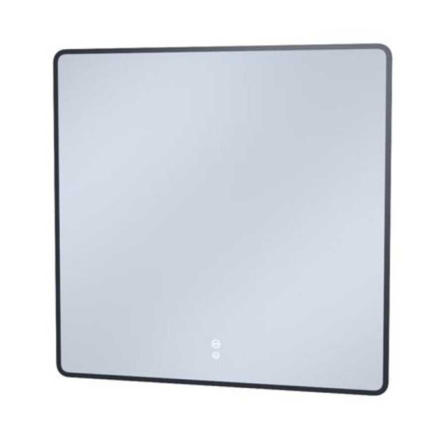 Зеркало Iddis Cloud CLX80T0i98, 80 см, LED-подсветка, сенсорный выключатель, с обогревом, черная окантовка