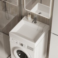 Раковина на стиральную машину Ceramicanova Quattro CN0101, 60 см, искусственный камень, белая