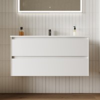 Тумба под раковину Sancos Cento 100, подвесная, белый глянец, CN100W